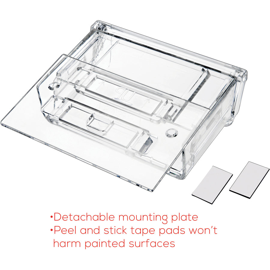 Deflecto Grab a Card Outdoor Business Card Holder 50 Card Capacity Clear - 70901