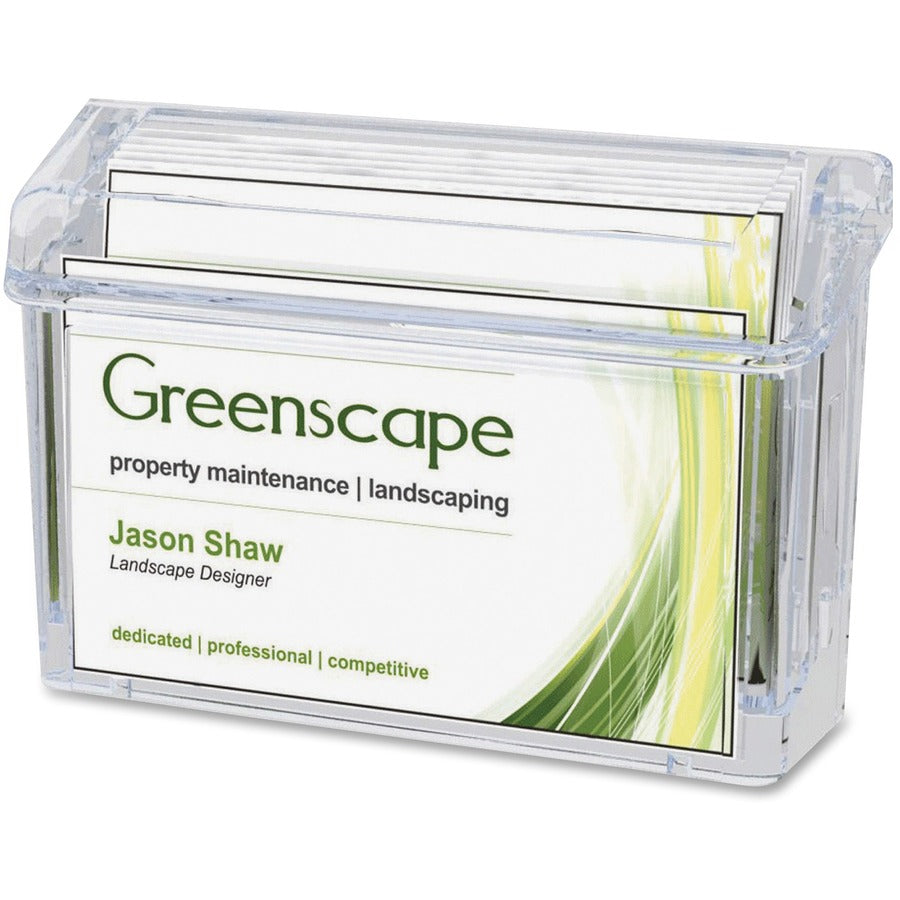 Deflecto Grab a Card Outdoor Business Card Holder 50 Card Capacity Clear - 70901