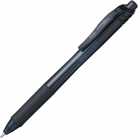 EnerGel-X Retractable Gel Roller, (1.0mm) Metal Tip, Black Ink
