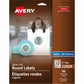 Silver Foil Round Labels 2" Diameter, Permanent Adhesive, for Inkjet Printers