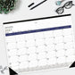 Blueline DuraGlobe Monthly Desk Pad Calendar, 22" x 17" , English - C177227