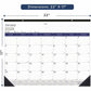 Blueline DuraGlobe Monthly Desk Pad Calendar, 22" x 17" , English - C177227