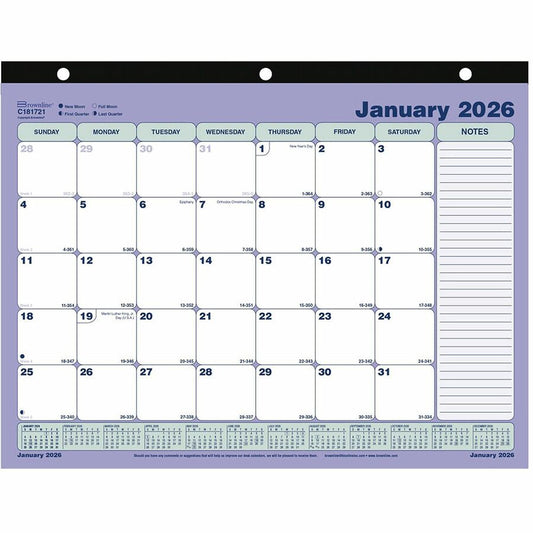 PAD DESK MONTHLY 11X 8.5" ENG.