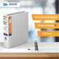 QuickFit Heavy-Duty 3-Ring File Binder, Locking D-Ring , View Binder, 2 Inch, White - 28030