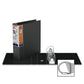 QuickFit Heavy-Duty 3-Ring File Binder, Locking D-Ring, View Binder, 3 Inch, Black - 28051