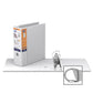 QuickFit Heavy-Duty 3-Ring File Binder, Locking D-Ring, View Binder, 4 Inch, White - 28060