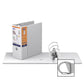 QuickFit Heavy-Duty 3-Ring File Binder, Locking D-Ring, View Binder, 5 Inch, White - 28070