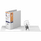 QuickFit Heavy-Duty 3-Ring File Binder, Locking D-Ring, View Binder, 5 Inch, White