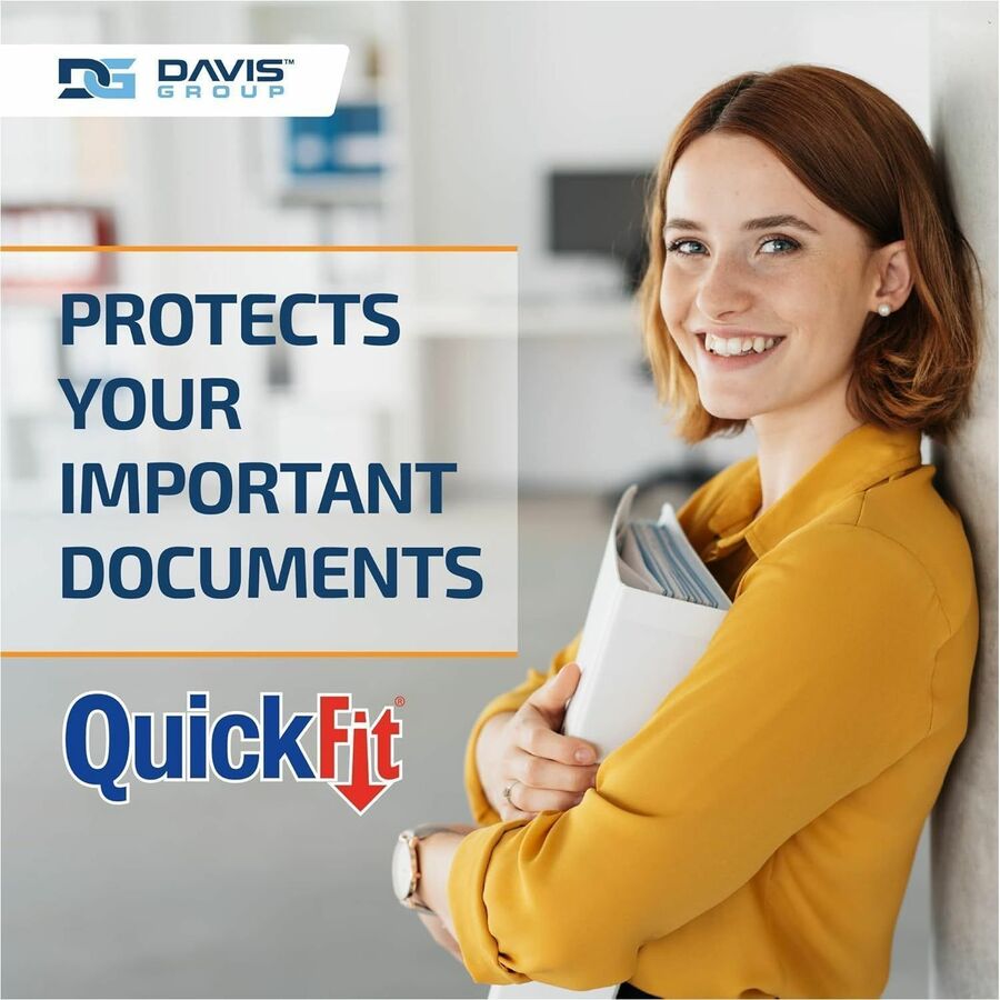 QuickFit Heavy-Duty 3-Ring File Binder, Locking D-Ring, View Binder, 5 Inch, Black - 28071