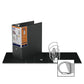 QuickFit Heavy-Duty 3-Ring File Binder, Locking D-Ring, View Binder, 5 Inch, Black - 28071
