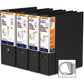 QuickFit Heavy-Duty 3-Ring File Binder, Locking D-Ring, View Binder, 5 Inch, Black - 28071