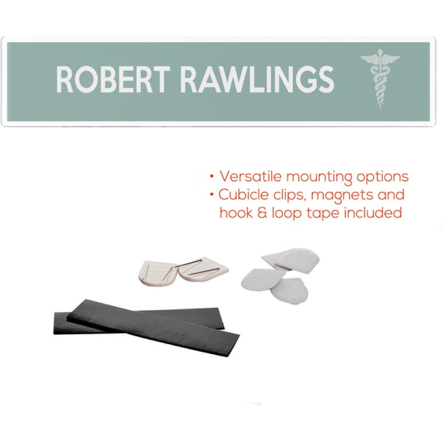 Deflecto Cubicle Nameplate Sign Holder - 587501