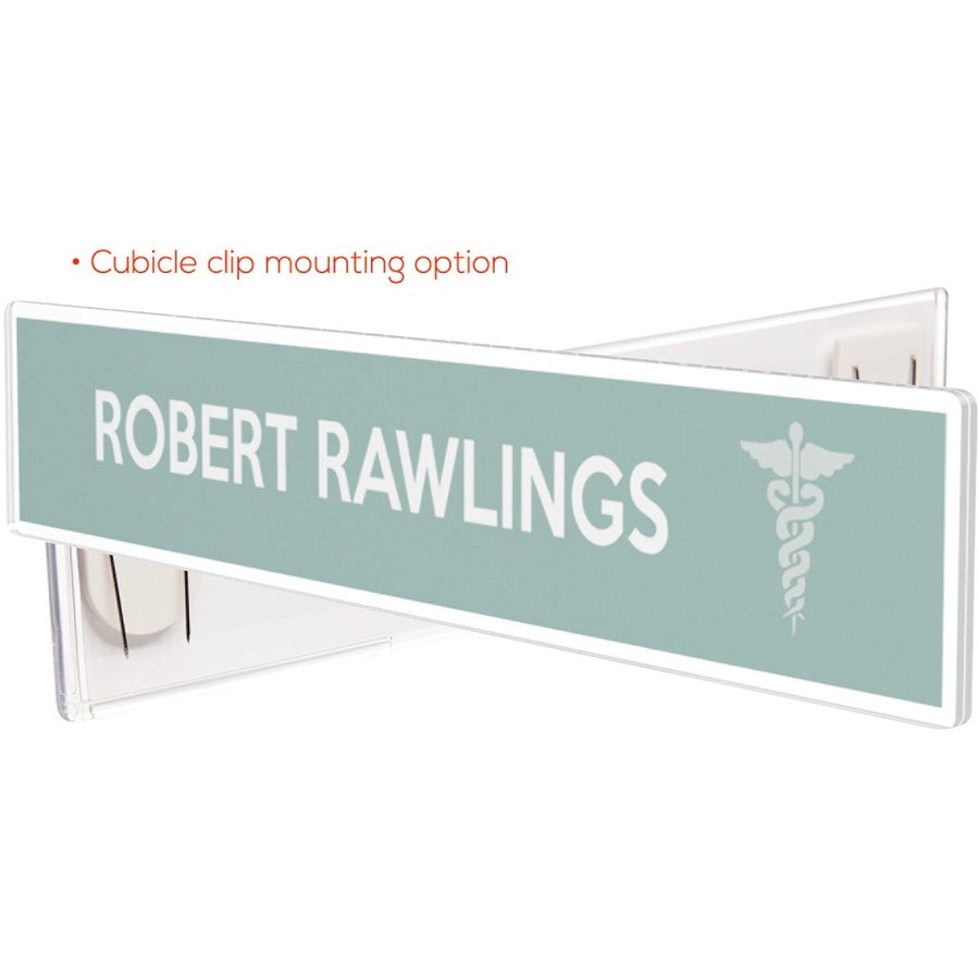 Deflecto Cubicle Nameplate Sign Holder - 587501