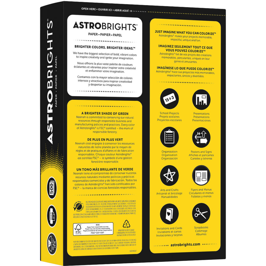 Astrobrights Color Copy Paper - Solar Yellow - 21538