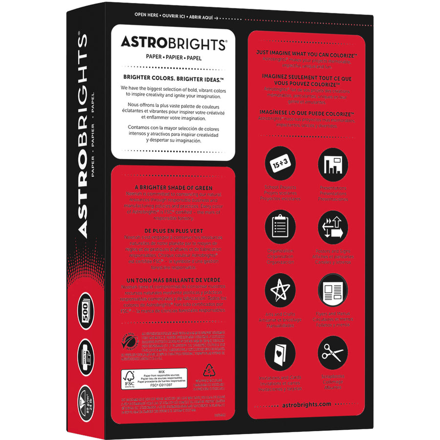 Astrobrights Color Copy Paper - Re-Entry Red - 21558