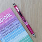 EnerGel Retractable Gel Roller, (0.7mm) Metal Tip, Pink Ribbon Barrel, Black Ink - BL77PABC