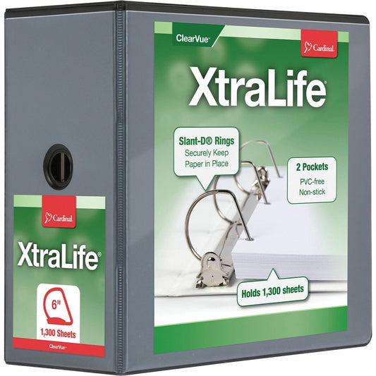 Cardinal&reg; Xtralife ClearVue Locking Slant-D Binder