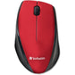 Verbatim Wireless Notebook Multi-Trac Blue LED Mouse - Red - 97995