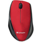 Verbatim Wireless Notebook Multi-Trac Blue LED Mouse - Red - 97995