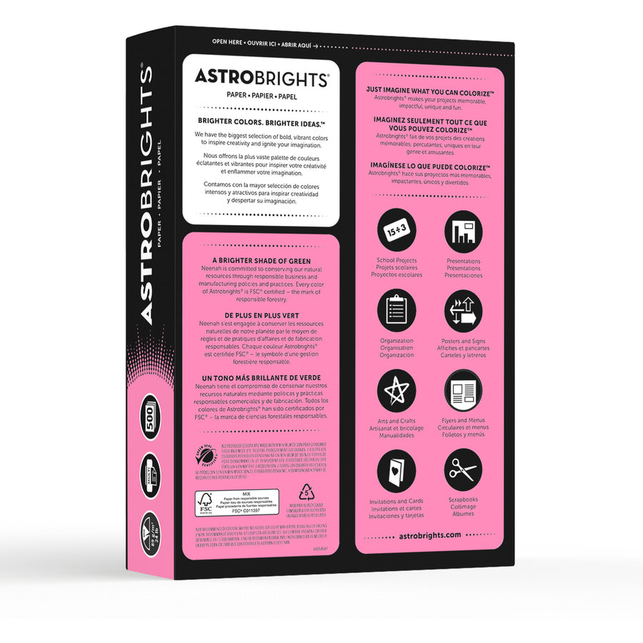 Astrobrights Color Copy Paper - Pulsar Pink - 21038