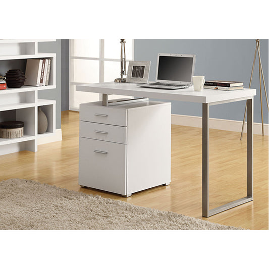 Monarch Specialties White Hollow-Core Left or Right Facing 48"L Desk - I7027