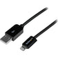 StarTech.com 2m (6ft) Long Black AppleÂ&reg; 8-pin Lightning Connector to USB Cable for iPhone / iPod / iPad - USBLT2MB
