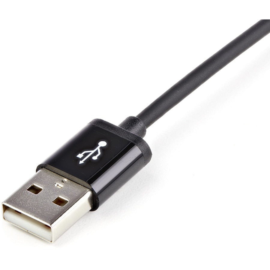 StarTech.com 2m (6ft) Long Black AppleÂ&reg; 8-pin Lightning Connector to USB Cable for iPhone / iPod / iPad - USBLT2MB