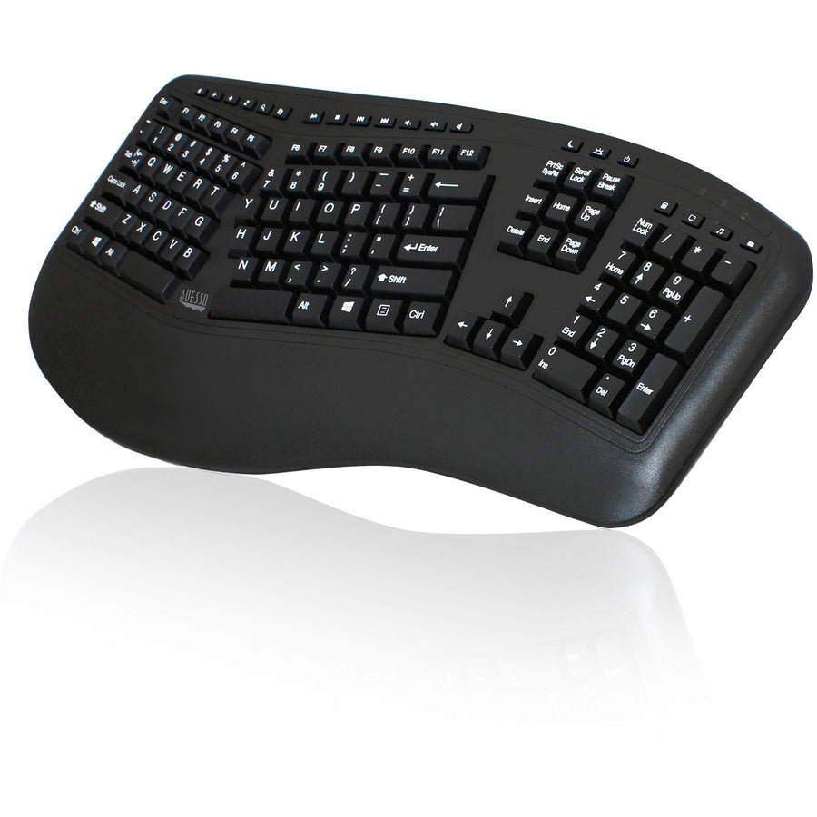 Adesso Wireless Ergonomic Keyboard and Laser Mouse - WKB-1500GB