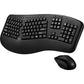 Adesso Wireless Ergonomic Keyboard and Laser Mouse - WKB-1500GB