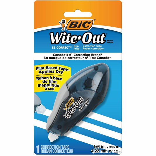 BIC Wite-Out Brand EZ Correct Correction Tape, White, Fast, Clean & Easy To Use, Tear-Resistant Tape, 1-Count