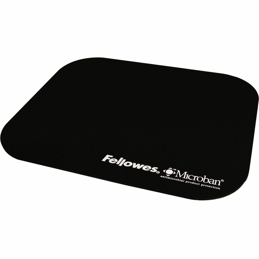 Fellowes Microban&reg; Mouse Pad - Black - 5933901