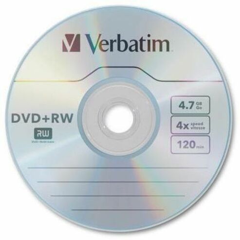 Verbatim 94834 DVD Rewritable Media - DVD+RW - 4x - 4.70 GB - 30 / Pack - Silver - 94834