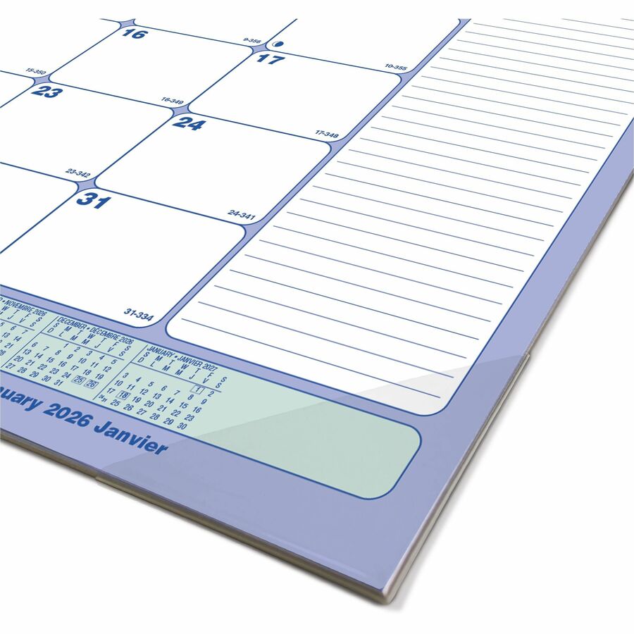 Blueline Monthly Desk Pad Calendar, 17-3/4" x 10-7/8" , Bilingual - C181700B
