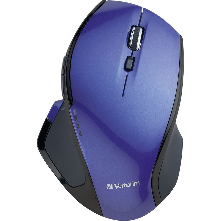 Verbatim Wireless Desktop 8-Button Deluxe Blue LED Mouse - Purple - 99020