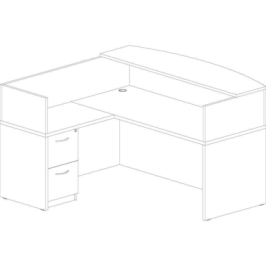 Lorell Essentials Series L-Shaped Reception Counter - 69701