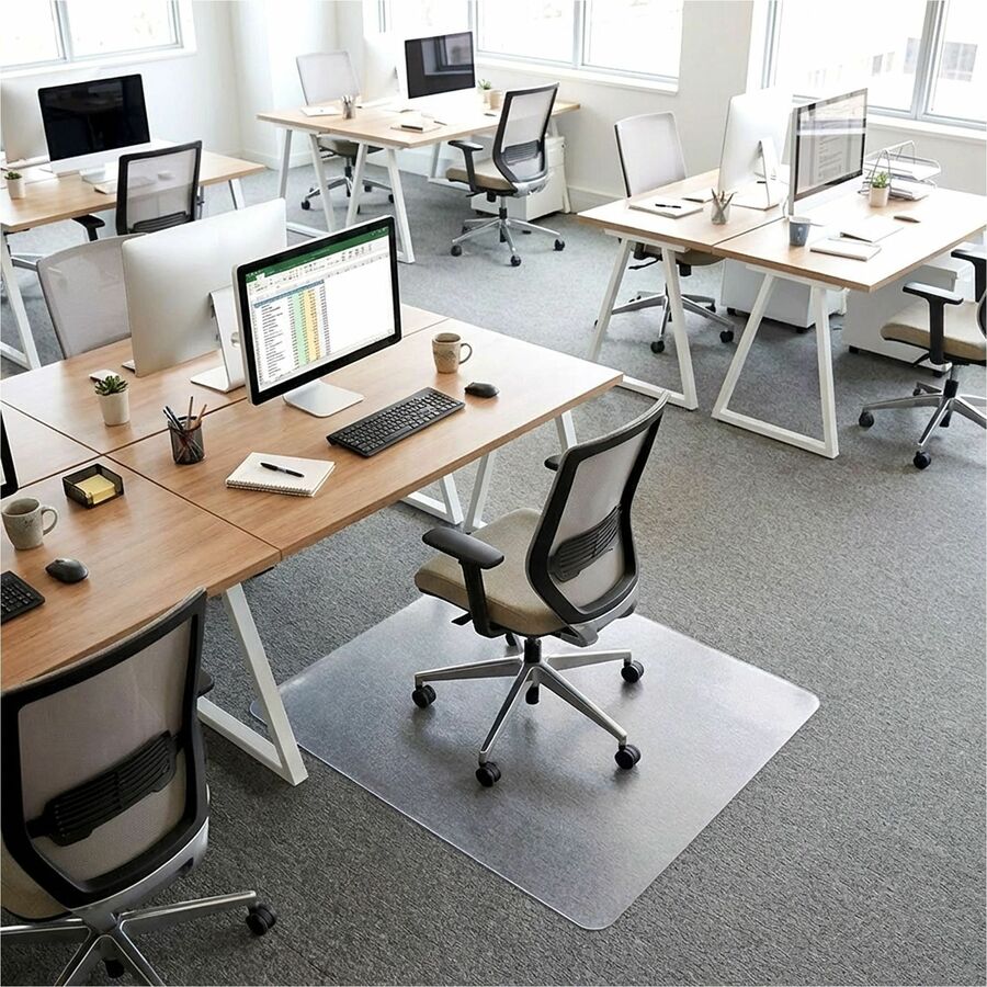 Lorell Rectangular Chair Mat for Standard-Pile Carpet - 48" x 51" - 69704