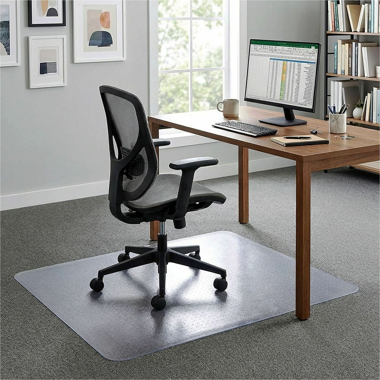 Lorell Rectangular Chair Mat for Standard-Pile Carpet - 48" x 51"
