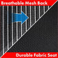 Lorell Ratchet Back Mesh Mid-Back Stool - 86801