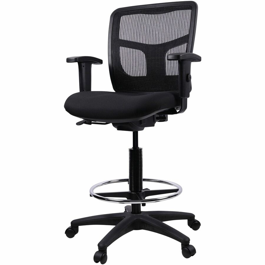 Lorell Ratchet Back Mesh Mid-Back Stool - 86801