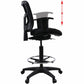 Lorell Ratchet Back Mesh Mid-Back Stool - 86801