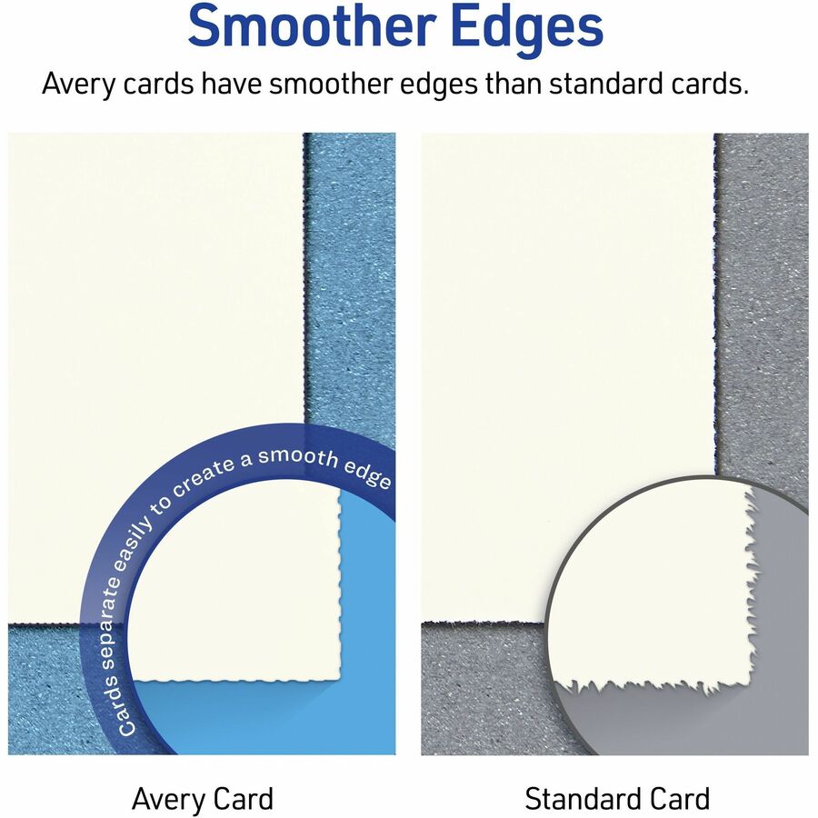 Avery&reg; Tent Cards, 3.5" x 11" , Embossed Border, 50 Cards (5915) - 5915