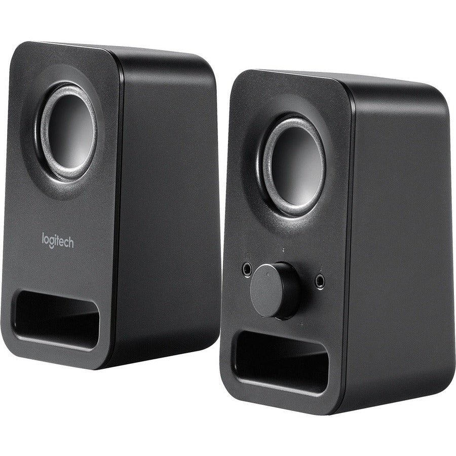 Logitech Multimedia Speakers Z150 with Clear Stereo Sound (Midnight Black, 3W RMS) - 980-000802