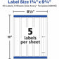 Avery&reg; Durable White Wraparound Labels 9-3/4" x 1-1/4" , Permanent Adhesive, for Laser and Inkjet Printers - 22845