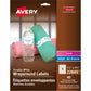 Durable White Wraparound Labels 9-3/4" x 1-1/4" , Permanent Adhesive, for Laser and Inkjet Printers