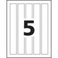 Durable White Wraparound Labels 9-3/4" x 1-1/4" , Permanent Adhesive, for Laser and Inkjet Printers - 22845