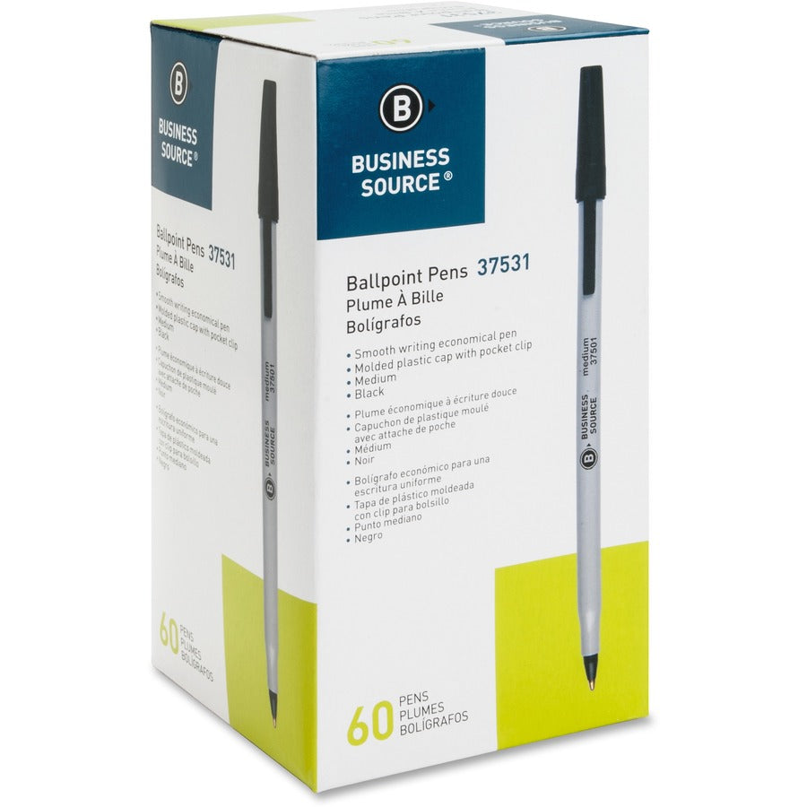 Business Source Bulk Pack Ballpoint Stick Pens - 37531