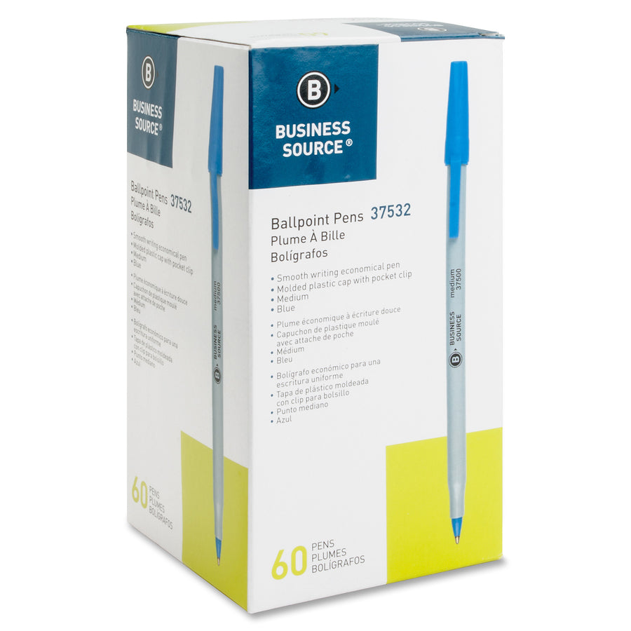 Business Source Bulk Pack Ballpoint Stick Pens - 37532