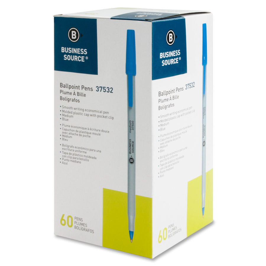 Business Source Bulk Pack Ballpoint Stick Pens - 37532