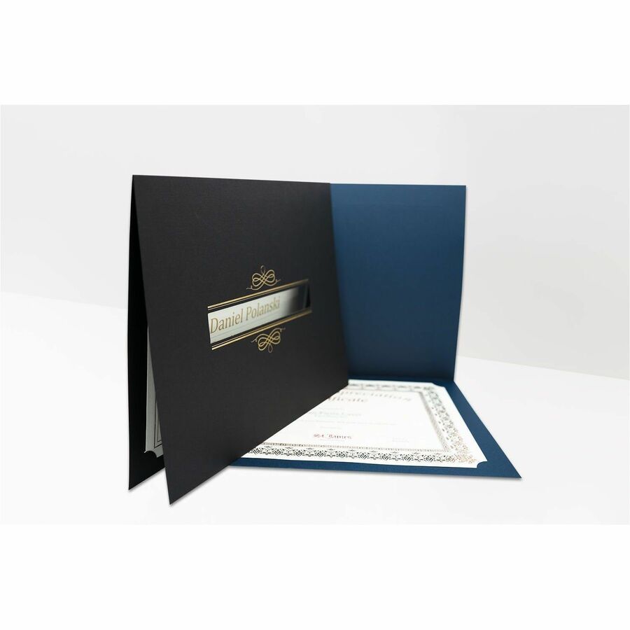 St. James&reg; Certificate Holders with Window, Black Linen, Pack of 5, 83539 - 83539