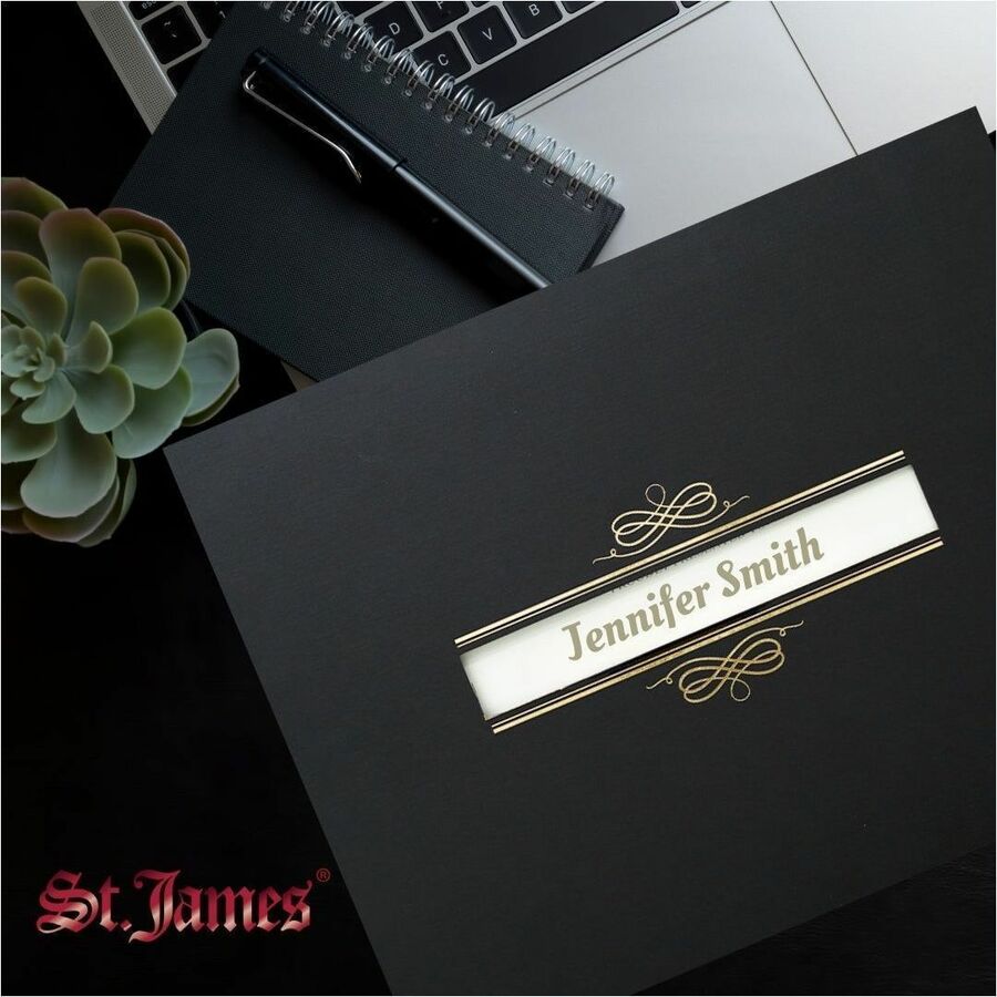 St. James&reg; Certificate Holders with Window, Black Linen, Pack of 5, 83539 - 83539